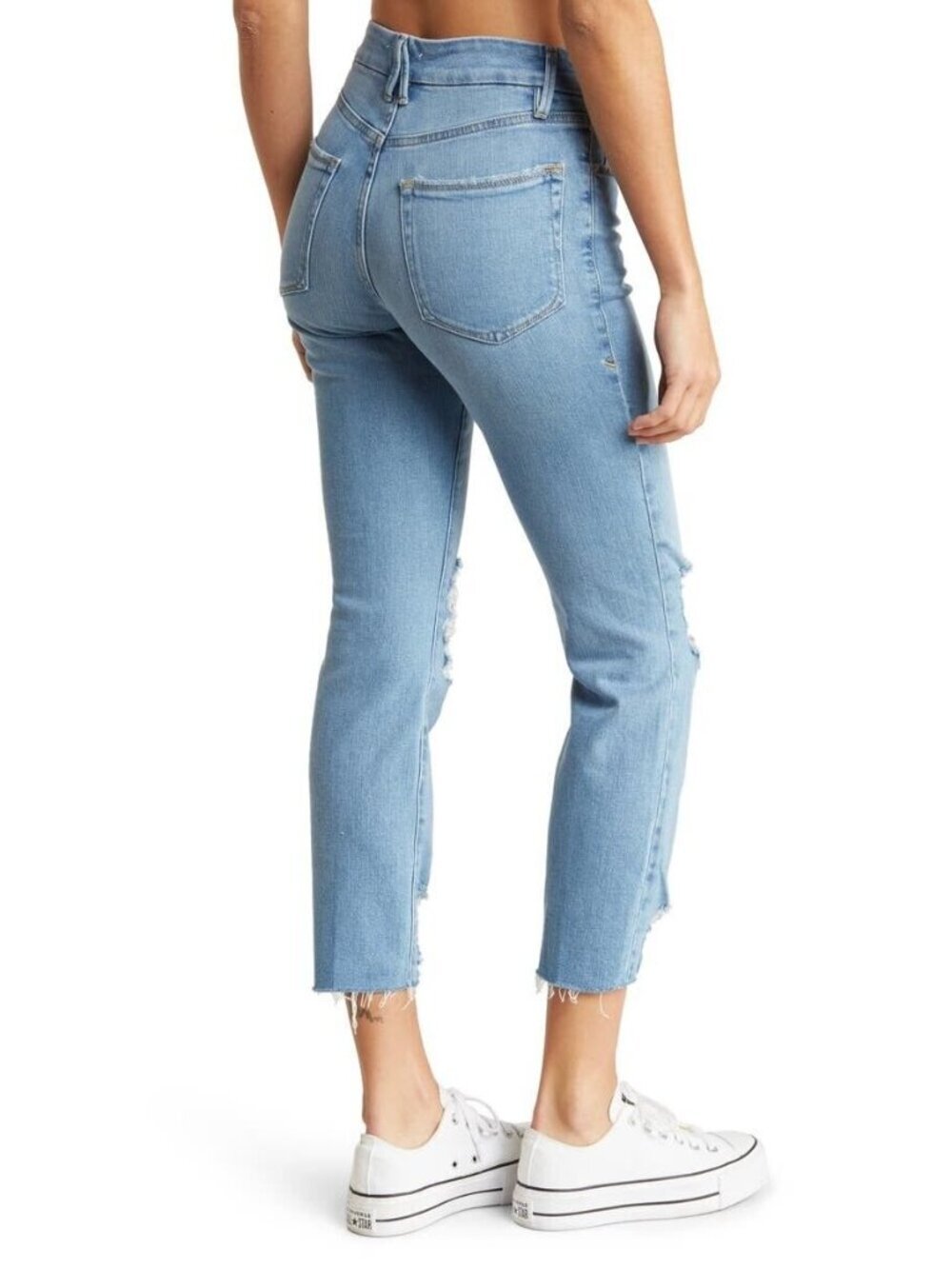 Good American Good Classic Jeans 25 28 29 Indigo 334 High Rise Straight - Picture 2 of 14